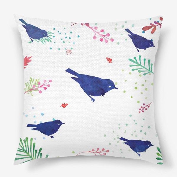 Подушка &laquo;Коллекция Pillow talk: Birds blue&raquo;