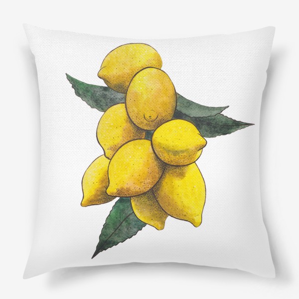Подушка «Спелые лимоны»