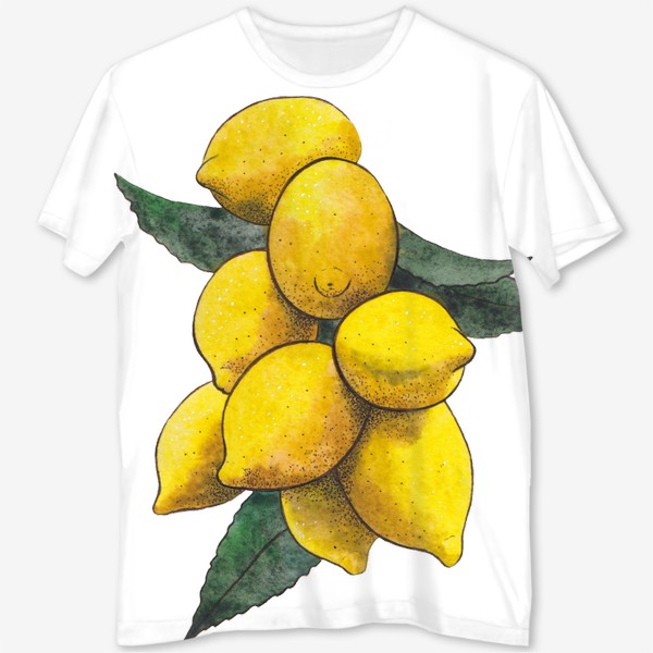 Футболка с полной запечаткой «Спелые лимоны»