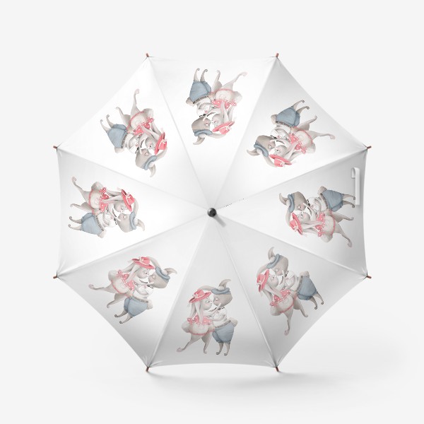 Зонт «Любовь, влюбленые зайки»