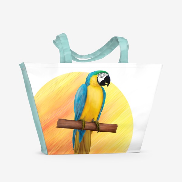 Пляжная сумка «Попугай Ара - серия "Тропические птицы"»