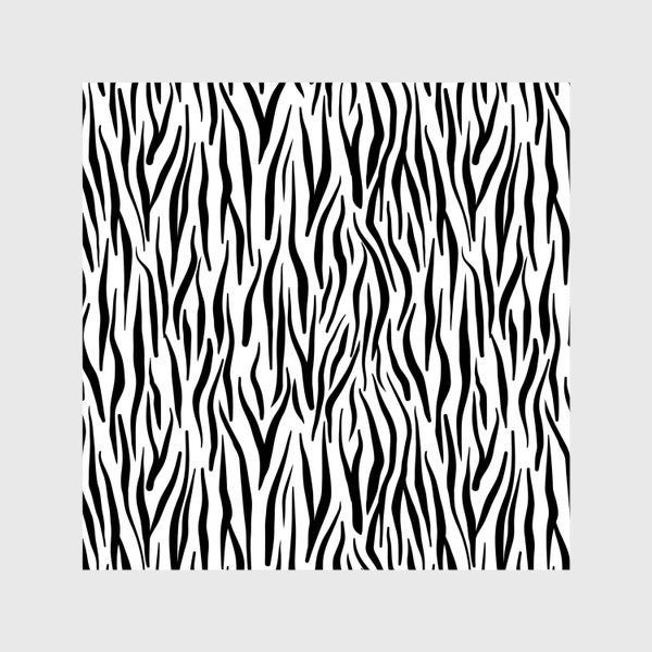 Шторы «Принт зебры животный с полосками черно белый »