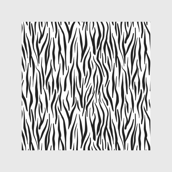 Скатерть «Принт зебры животный с полосками черно белый »