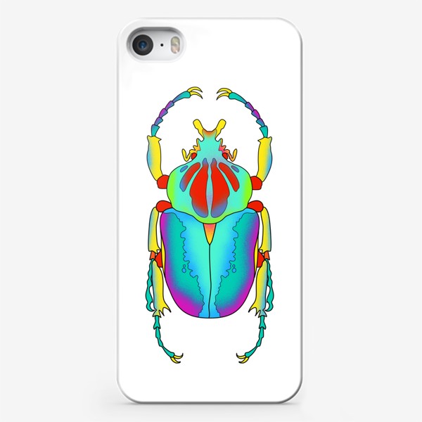 Чехол iPhone «неоновый жук»