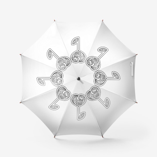 Зонт «Сердце - цветок»