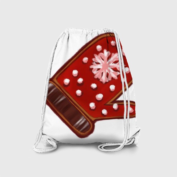 Рюкзак «Варежка. Имбирное печенье. Съедобная открытка. Стикеры. Поздравление с Новым годом и Рождеством.»