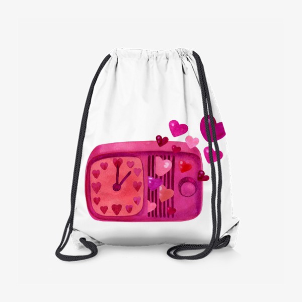 Рюкзак «Время любви - винтажный будильник с сердечками»