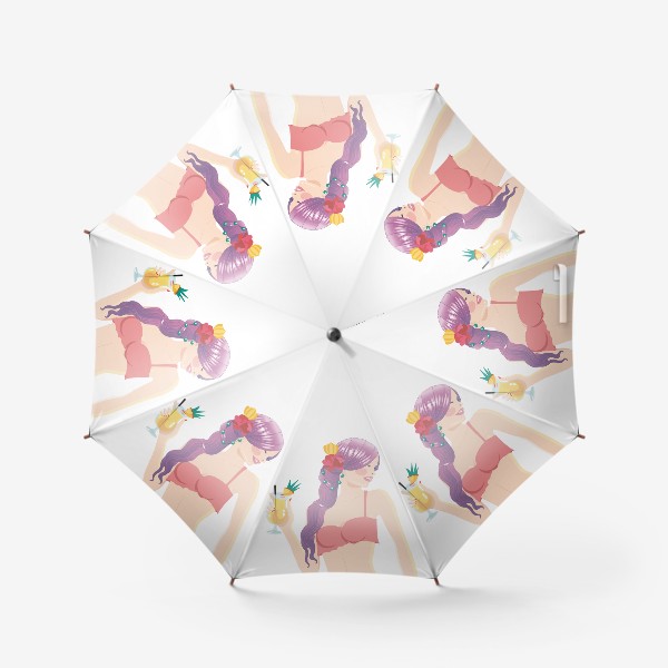 Зонт «Девушка с коктейлем»