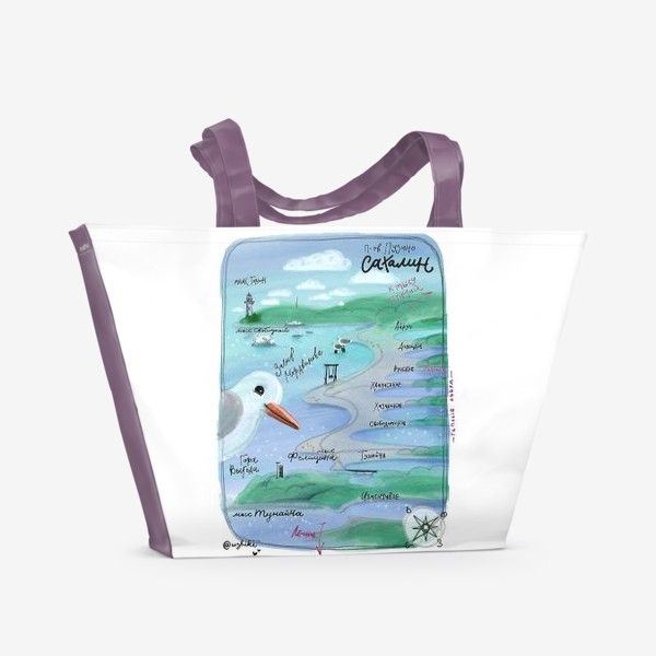 Пляжная сумка «Охотское Залив Мордвинова Сахалин»