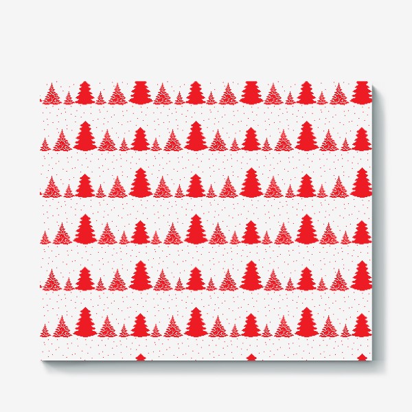 Холст «Christmas New Year's winter seamless festive Norwegian pixel pattern - Scandinavian style»