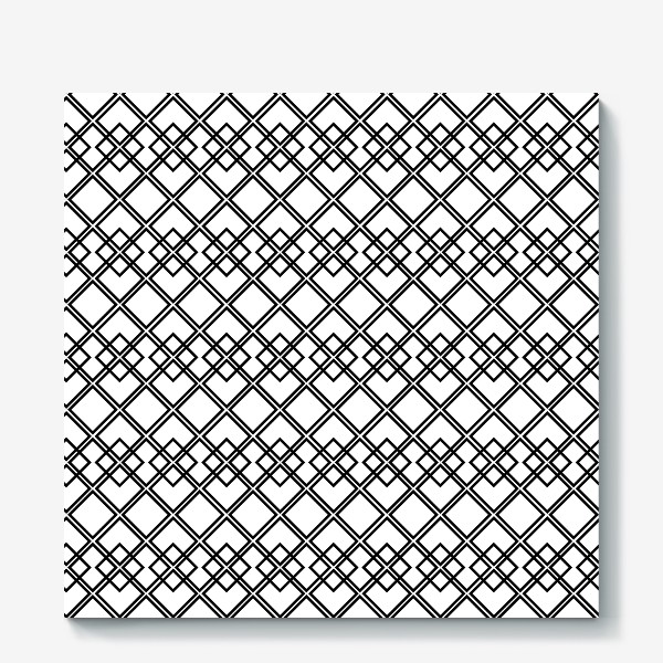Холст «geometric seamless black white pattern»