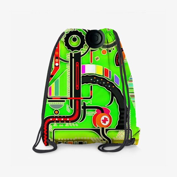 Рюкзак «Абстрактный Вектор 3 : яркий зелёный»