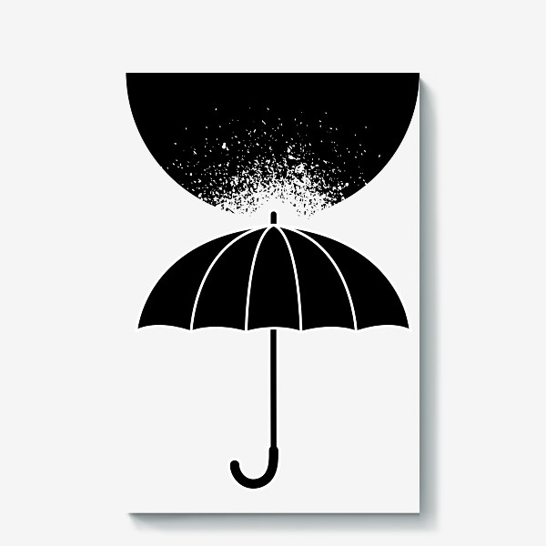 Холст «Черный зонт - Академия Амбрелла»