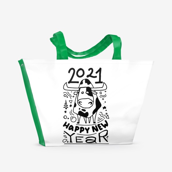 Пляжная сумка &laquo;Happy New Year 2021&raquo;