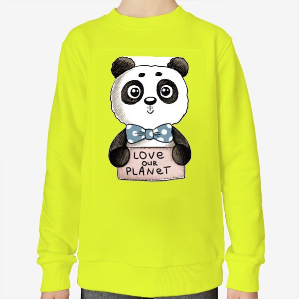 Свитшот «Панда "Люби нашу планету"»