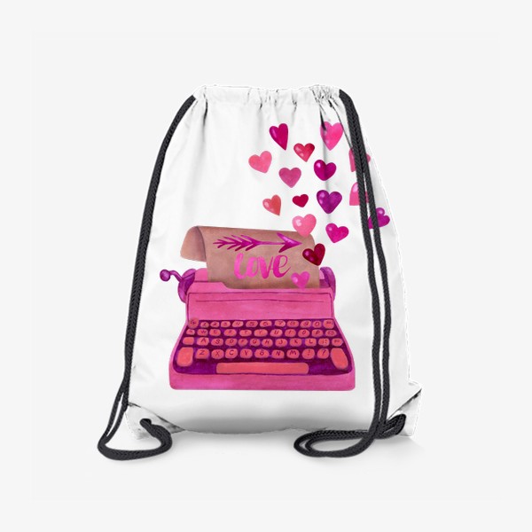 Рюкзак «Винтажная печатная машинка печатает признание в любви»