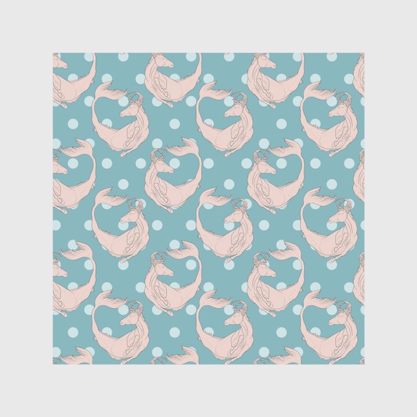 Скатерть «Fishhorse blue dotted pattern»