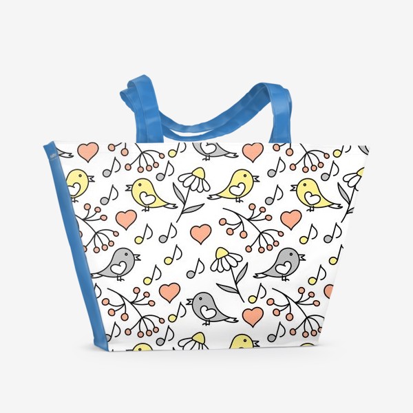 Пляжная сумка «Веселые птички»
