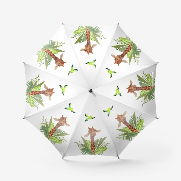 Зонт «жираф и птичка»