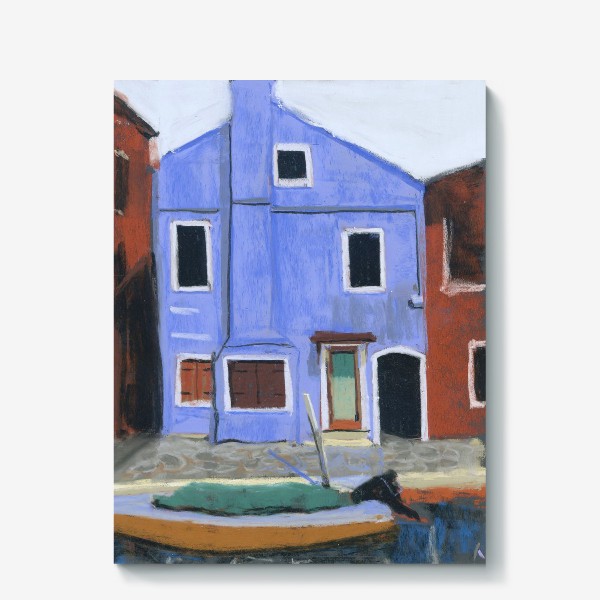 Холст «Венеция. Синий дом в Бурано»
