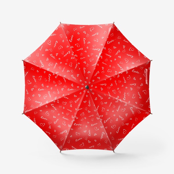 Зонт «Любовь сердечками»