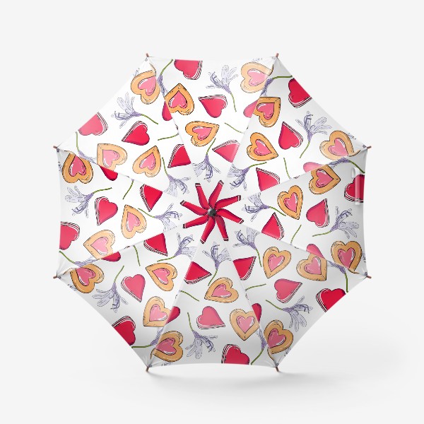Зонт «сладкие сердечки»