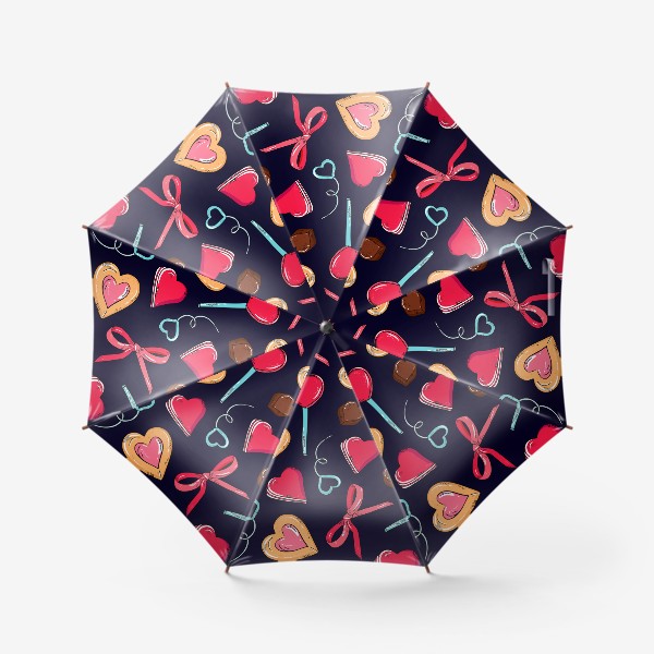 Зонт «сладкие сердечки»