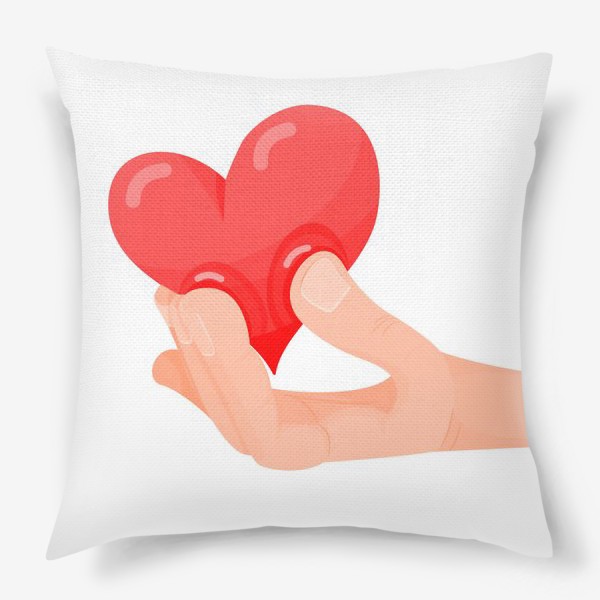 Подушка «Сердце в руке»