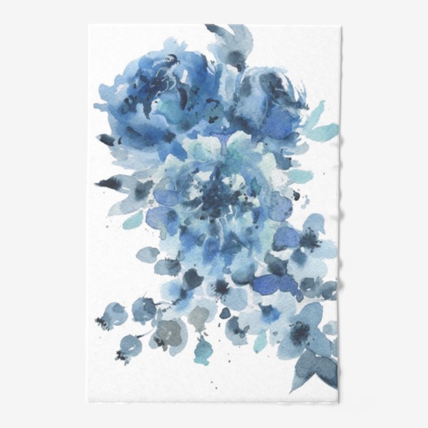 Полотенце «Синие цветы»