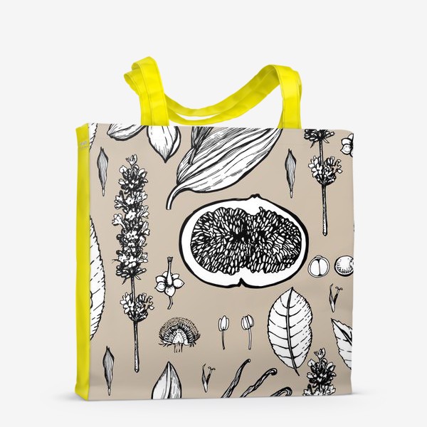 Сумка-шоппер «Графический ботанический паттерн»