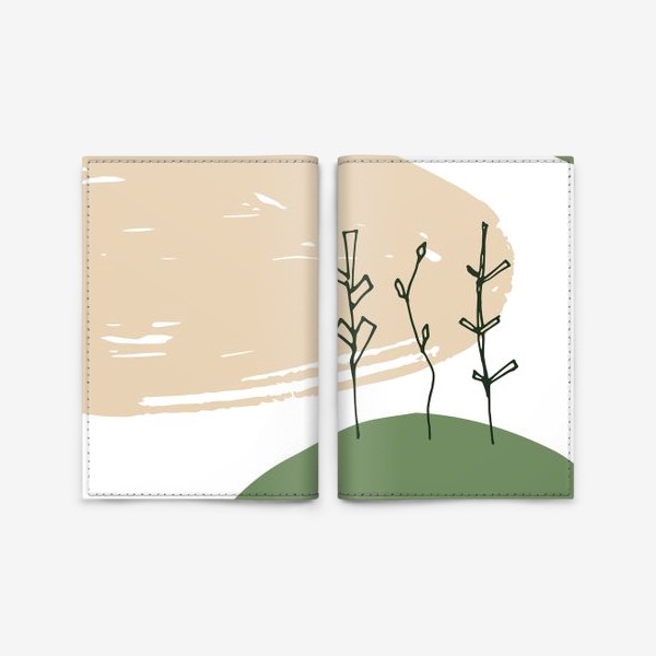 Обложка для паспорта «Графические растения»