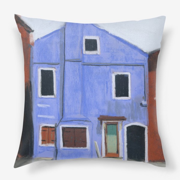 Подушка «Венеция. Синий дом в Бурано»