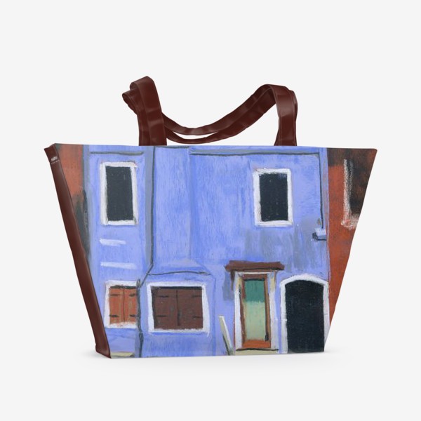 Пляжная сумка &laquo;Венеция. Синий дом в Бурано&raquo;