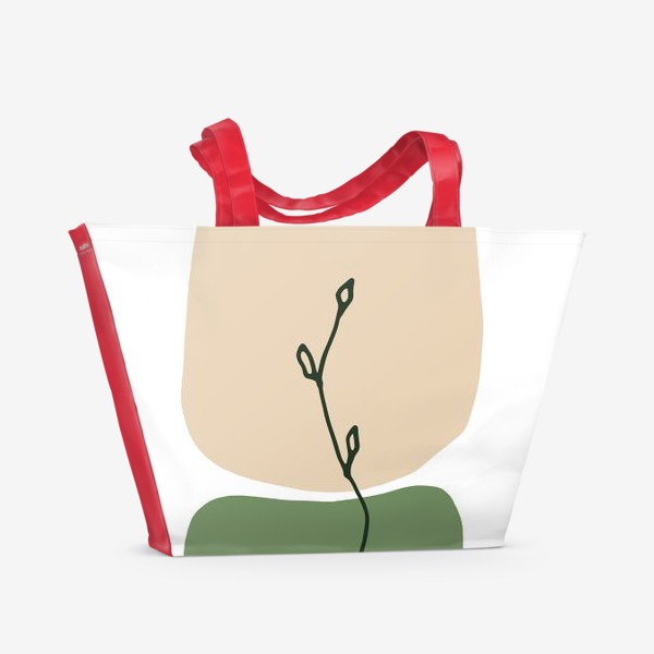 Пляжная сумка &laquo;Графическое растение&raquo;