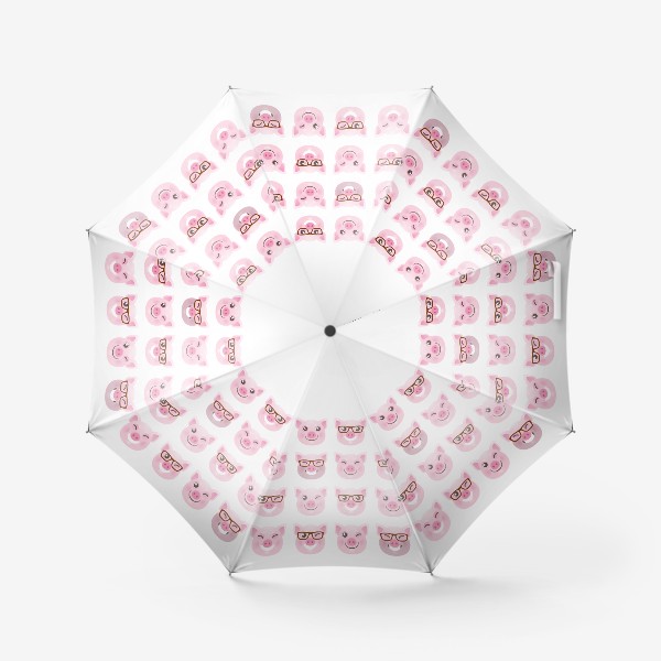 Зонт &laquo;Счастливые, розовые, смеющиеся свинки. Свинья. Довольный Хрюн&raquo;