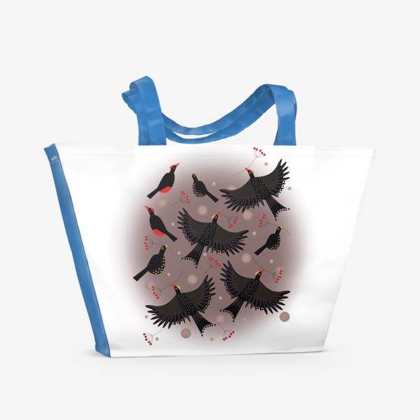 Пляжная сумка «Лесные птицы»