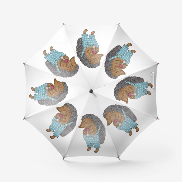 Зонт «Милый ежик с грибочком»