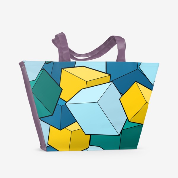 Пляжная сумка «Яркие кубики »
