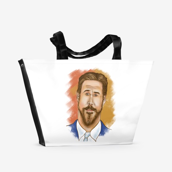 Пляжная сумка «Райан Гослинг. Карикатура»