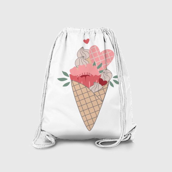 Рюкзак «Мороженое букет День всех влюбленных»
