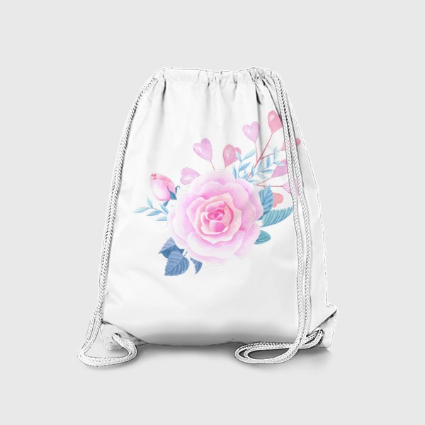 Рюкзак «Роза и розовые сердечки»
