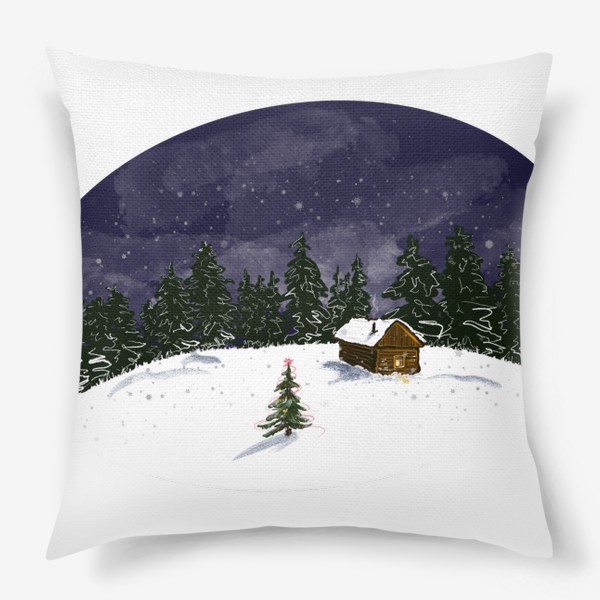 Подушка «Снежная ночь»