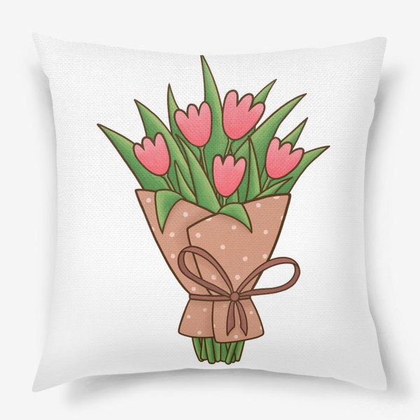 Подушка «Букет тюльпанов»