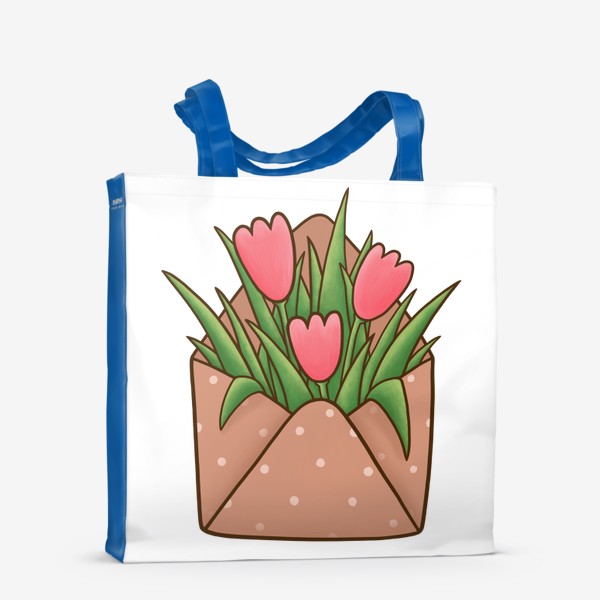 Сумка-шоппер «Конверт с тюльпанами»