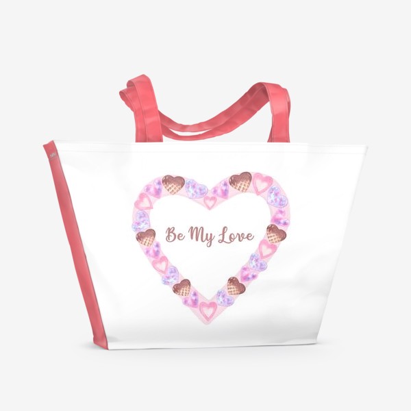 Пляжная сумка «Сердце. День Влюбленных»