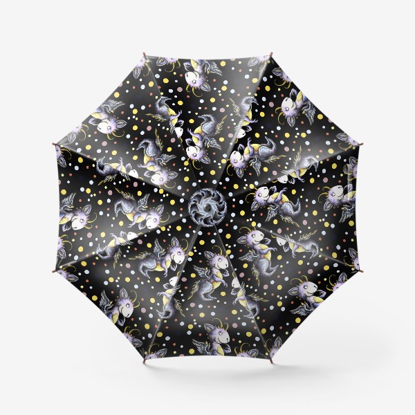 Зонт «Паттерн с монстриками»