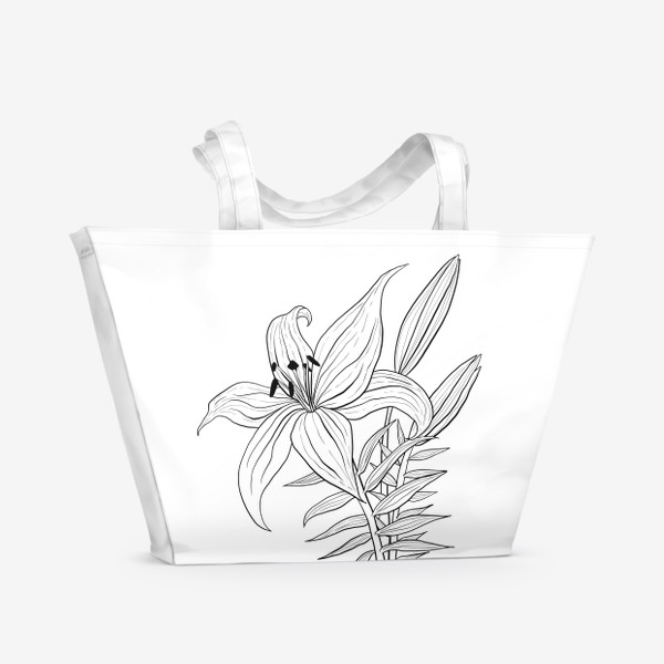 Пляжная сумка «Лилии»