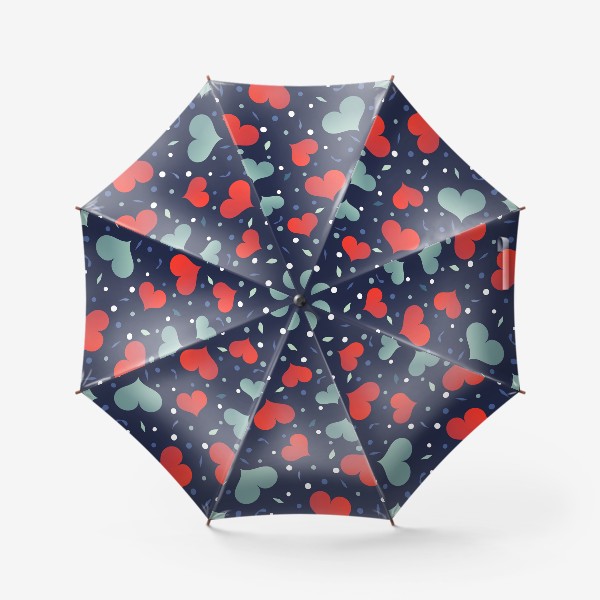 Зонт «Сердце, россыпь»