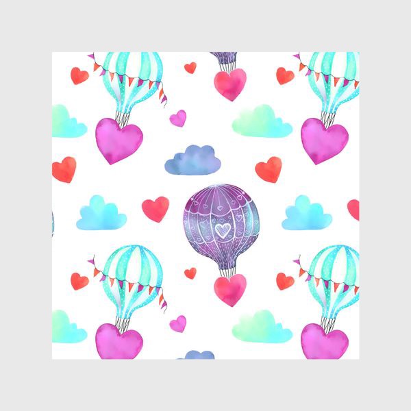 Шторы «Воздушные шары любви»