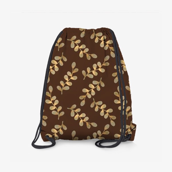 Рюкзак «Веточки на коричневом фоне»